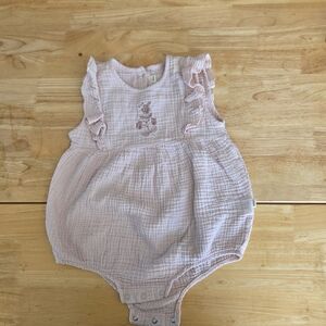 Pink Ruffled Baby Romper